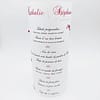Menu photophore mariage Papillon rouge et blanc