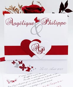 Faire part de mariage Laura - Gamme Papillon