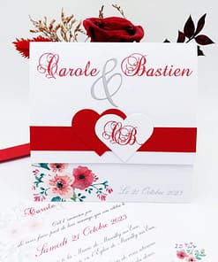 Faire-part mariage champêtre Carole - Présentation