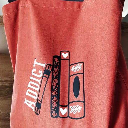 Tote bag pour passionné de lecture Addict