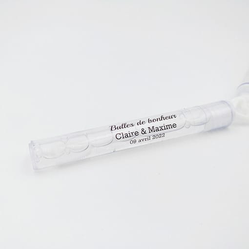 étiquettes personnalisées pour flacons de bulles de Mariage