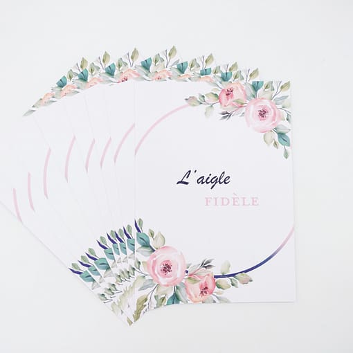 Carte de nom de table mariage Bohème