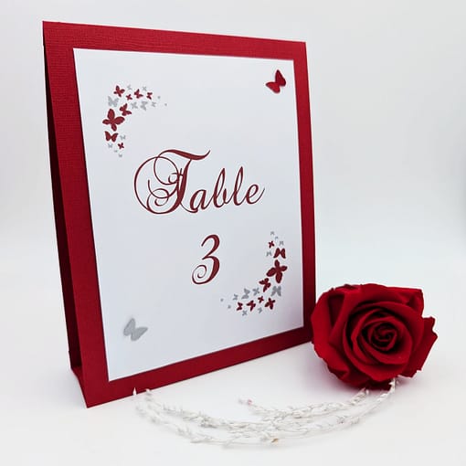 Nom de table Mariage Papillon autoportant à pied Coloré