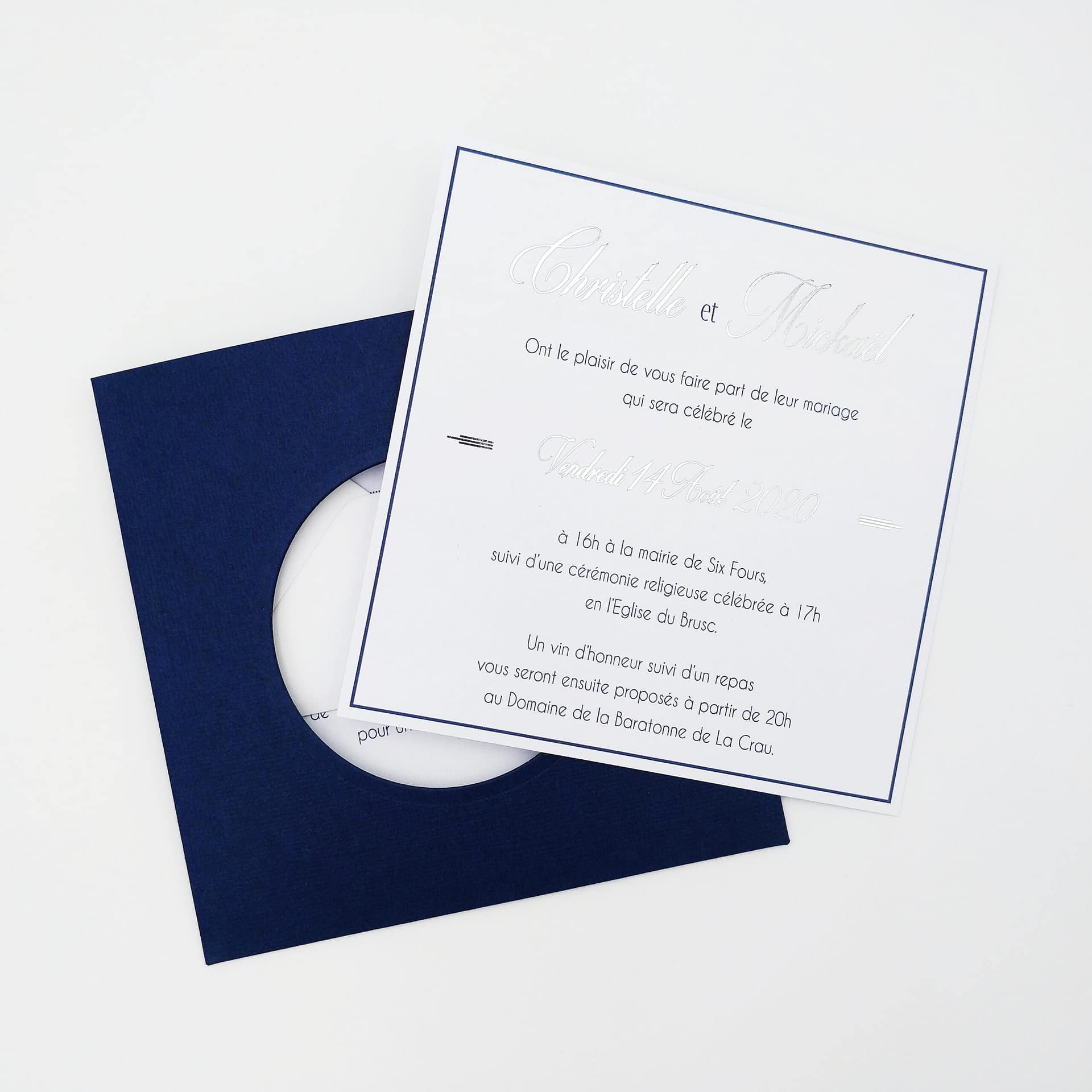 Faire-part mariage moderne - Carte